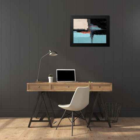 Bold I Black Modern Wood Framed Art Print by Tienhaara, Michael