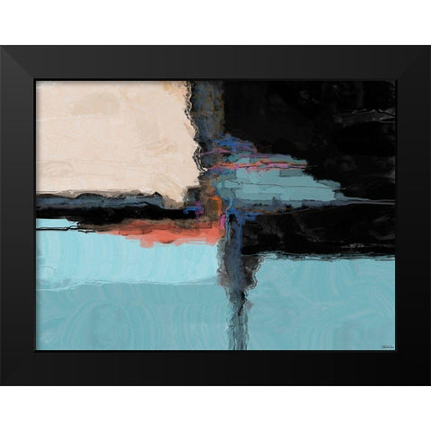 Bold I Black Modern Wood Framed Art Print by Tienhaara, Michael