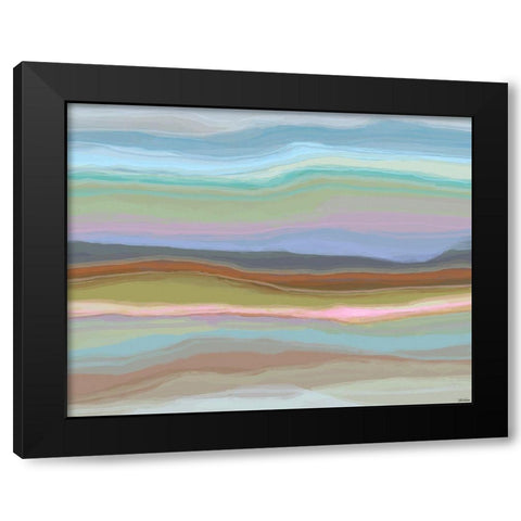 Contours VII Black Modern Wood Framed Art Print with Double Matting by Tienhaara, Michael