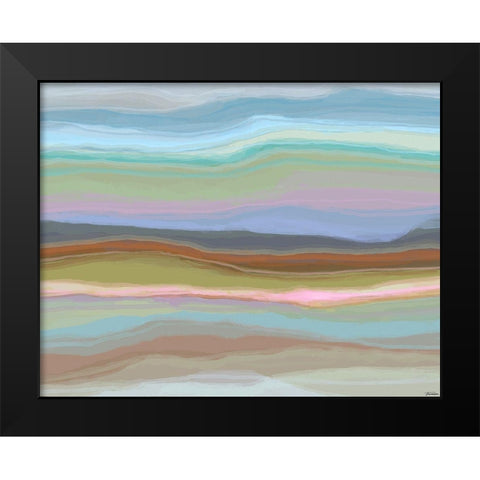 Contours VII Black Modern Wood Framed Art Print by Tienhaara, Michael