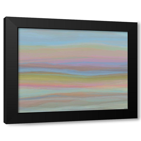 Contours X Black Modern Wood Framed Art Print with Double Matting by Tienhaara, Michael