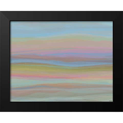 Contours X Black Modern Wood Framed Art Print by Tienhaara, Michael