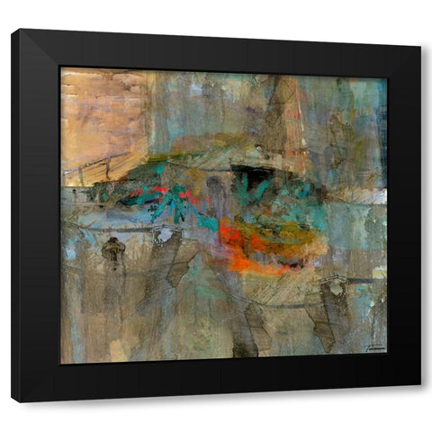 Reflective I Black Modern Wood Framed Art Print with Double Matting by Tienhaara, Michael