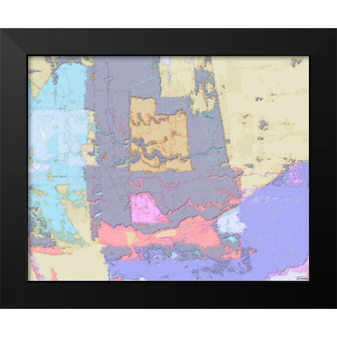 Sherbert I V 3 Black Modern Wood Framed Art Print by Tienhaara, Michael