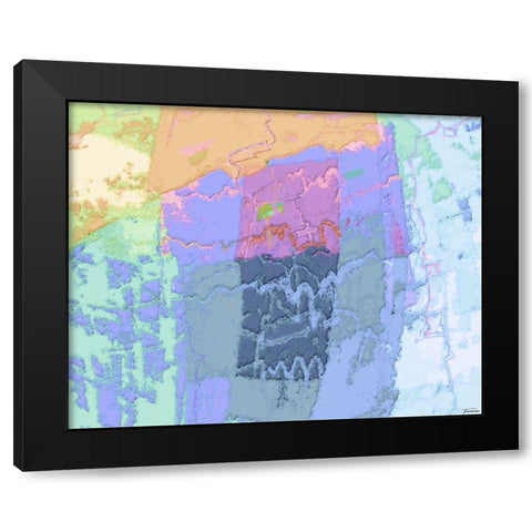 Sherbert II V 5 Black Modern Wood Framed Art Print with Double Matting by Tienhaara, Michael