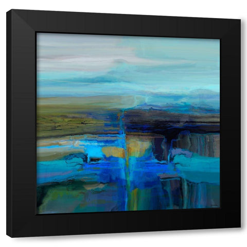 Perpetual I Black Modern Wood Framed Art Print with Double Matting by Tienhaara, Michael