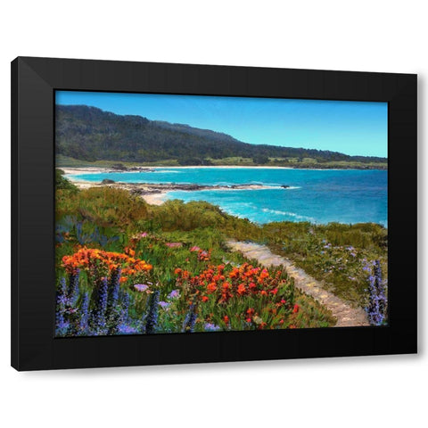 Coastal Inlet I Black Modern Wood Framed Art Print with Double Matting by Tienhaara, Michael