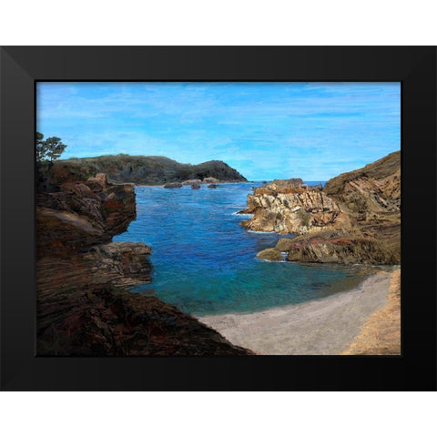 Coastal Inlet II Black Modern Wood Framed Art Print by Tienhaara, Michael