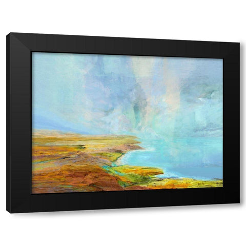 Ocean Cliffs I Black Modern Wood Framed Art Print with Double Matting by Tienhaara, Michael