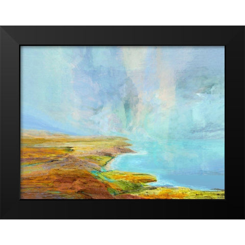 Ocean Cliffs I Black Modern Wood Framed Art Print by Tienhaara, Michael