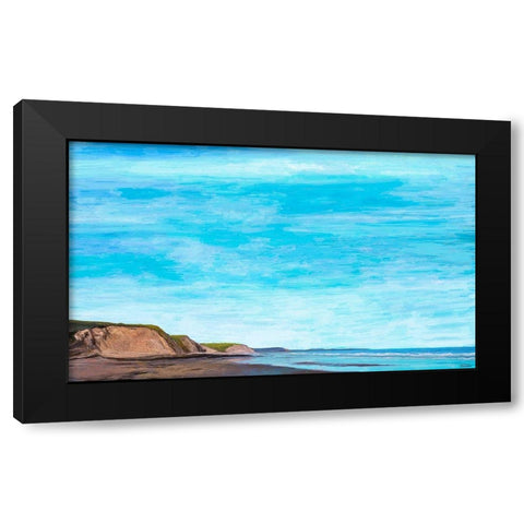 Ocean Cliffs II Black Modern Wood Framed Art Print by Tienhaara, Michael
