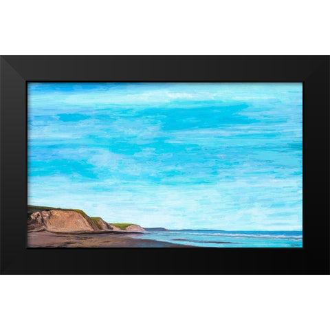 Ocean Cliffs II Black Modern Wood Framed Art Print by Tienhaara, Michael