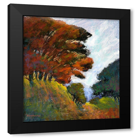 Falls Romance III Black Modern Wood Framed Art Print by Tienhaara, Michael