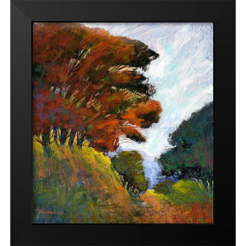 Falls Romance III Black Modern Wood Framed Art Print by Tienhaara, Michael