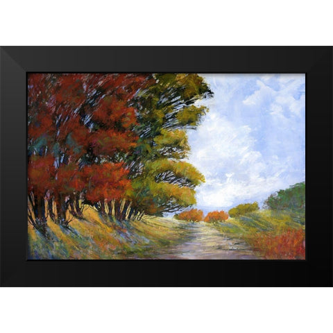 Golden Harmonies I Black Modern Wood Framed Art Print by Tienhaara, Michael