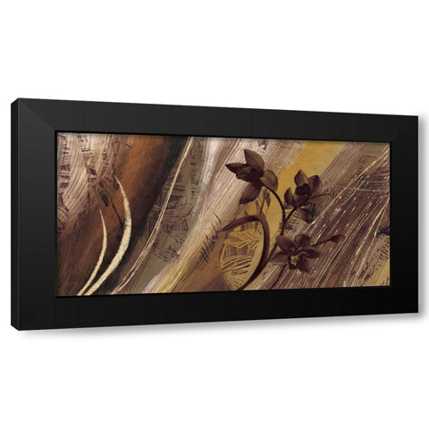 Bouquet dor I Black Modern Wood Framed Art Print with Double Matting by Brochard, Anne