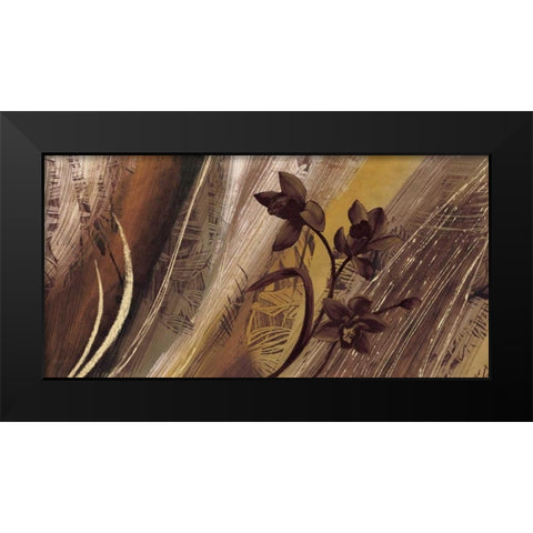 Bouquet dor I Black Modern Wood Framed Art Print by Brochard, Anne