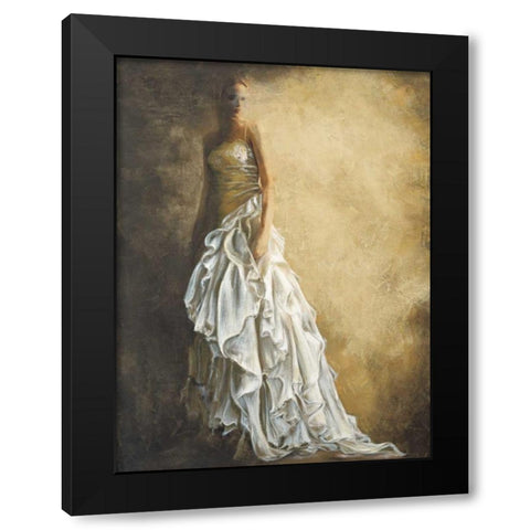 Il vestito bianco Black Modern Wood Framed Art Print by Bassetti, Andrea