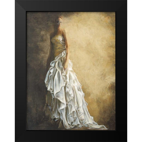 Il vestito bianco Black Modern Wood Framed Art Print by Bassetti, Andrea