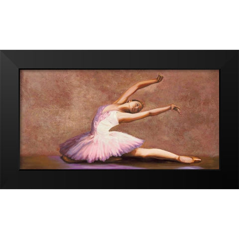 Swan Lake Black Modern Wood Framed Art Print by Bassetti, Andrea