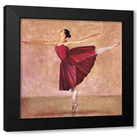 Arabesque Black Modern Wood Framed Art Print by Bassetti, Andrea