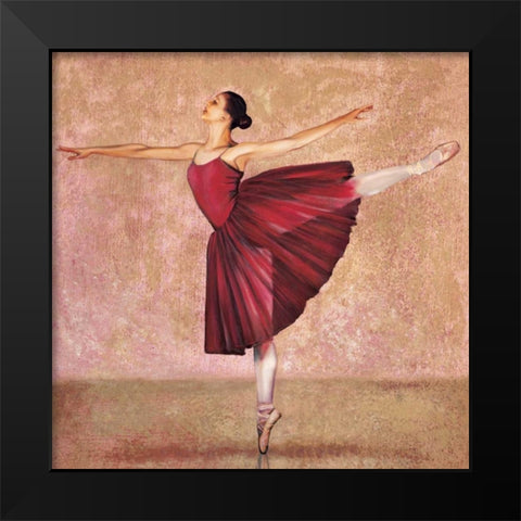 Arabesque Black Modern Wood Framed Art Print by Bassetti, Andrea