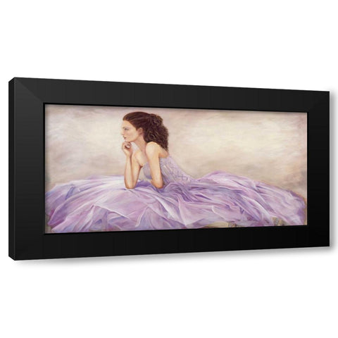 Donna in rosa Black Modern Wood Framed Art Print with Double Matting by Bassetti, Andrea