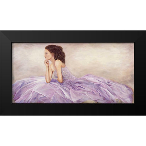 Donna in rosa Black Modern Wood Framed Art Print by Bassetti, Andrea