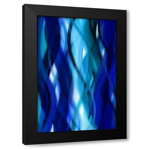 Indigo Flow II Black Modern Wood Framed Art Print by Campbell, Annie