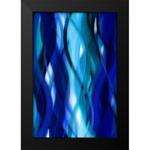 Indigo Flow II Black Modern Wood Framed Art Print by Campbell, Annie