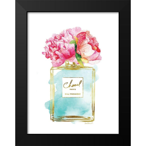 Perfume Bottle Bouquet VII Black Modern Wood Framed Art Print by Greenwood, Amanda