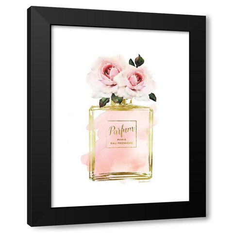 Parfume Peach with Rose Black Modern Wood Framed Art Print with Double Matting by Greenwood, Amanda