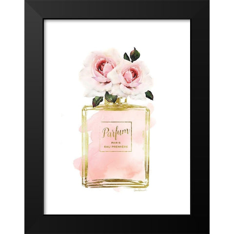 Parfume Peach with Rose Black Modern Wood Framed Art Print by Greenwood, Amanda