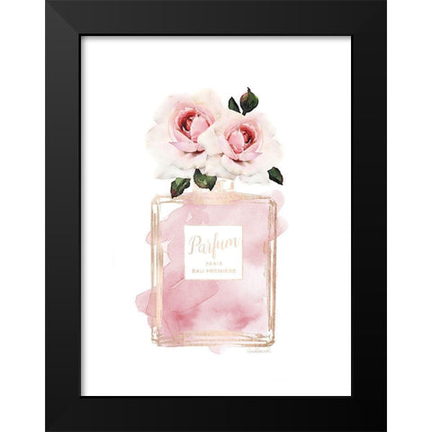 Parfume Chanmpange with Rose Black Modern Wood Framed Art Print by Greenwood, Amanda
