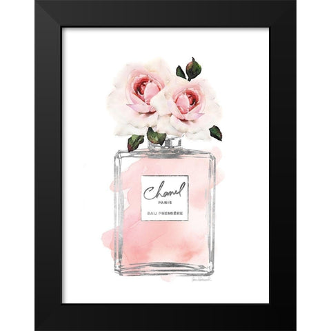 Silver Perfume and Flowers I Black Modern Wood Framed Art Print by Greenwood, Amanda