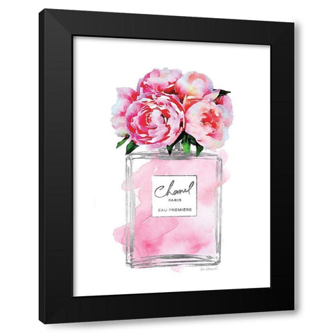 Silver Perfume and Flowers II Black Modern Wood Framed Art Print with Double Matting by Greenwood, Amanda