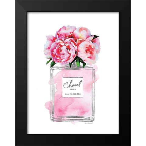 Silver Perfume and Flowers II Black Modern Wood Framed Art Print by Greenwood, Amanda