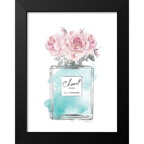 Silver Perfume and Flowers VI Black Modern Wood Framed Art Print by Greenwood, Amanda