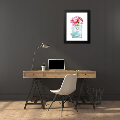 Silver Perfume and Flowers VII Black Modern Wood Framed Art Print by Greenwood, Amanda