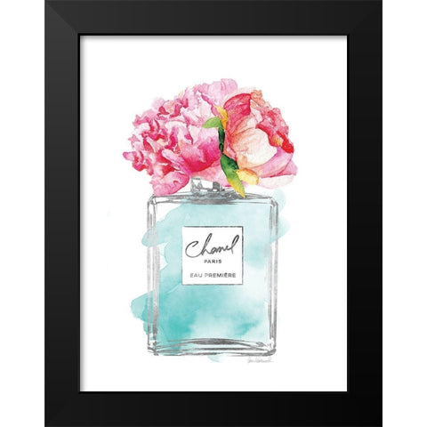 Silver Perfume and Flowers VII Black Modern Wood Framed Art Print by Greenwood, Amanda