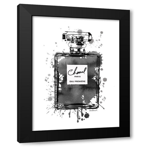 Black Inky Perfume in Black Black Modern Wood Framed Art Print by Greenwood, Amanda