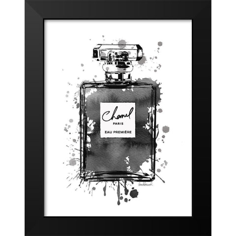 Black Inky Perfume in Black Black Modern Wood Framed Art Print by Greenwood, Amanda