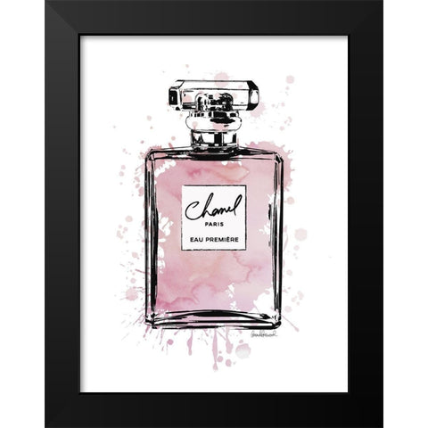 Black Inky Perfume in Pink Black Modern Wood Framed Art Print by Greenwood, Amanda