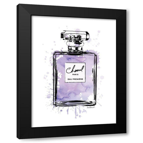 Black Inky Perfume in Purple Black Modern Wood Framed Art Print with Double Matting by Greenwood, Amanda