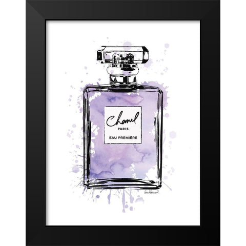 Black Inky Perfume in Purple Black Modern Wood Framed Art Print by Greenwood, Amanda
