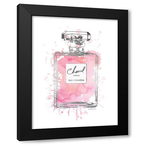 Silver Inky Perfume in Pink Black Modern Wood Framed Art Print by Greenwood, Amanda