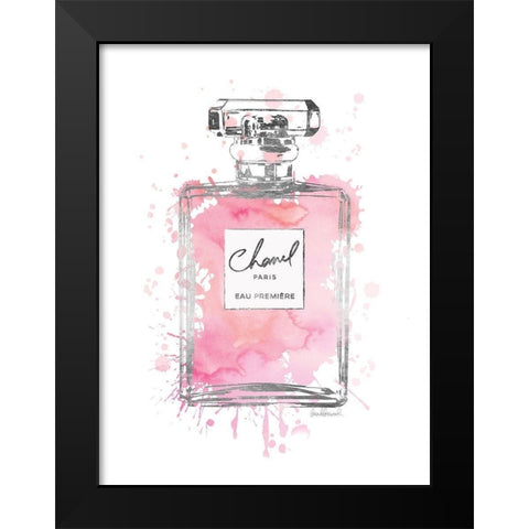 Silver Inky Perfume in Pink Black Modern Wood Framed Art Print by Greenwood, Amanda