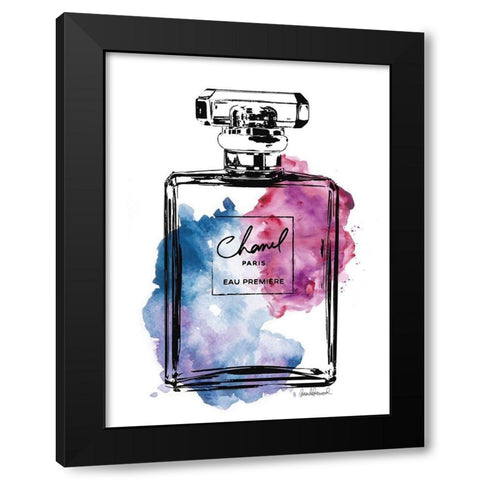 Perfume Bottle Black and Multi Black Modern Wood Framed Art Print with Double Matting by Greenwood, Amanda