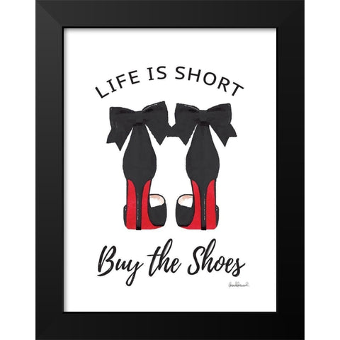 Buy the Shoes I Black Modern Wood Framed Art Print by Greenwood, Amanda