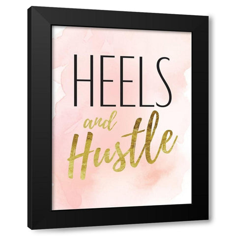 Blush Hustle Black Modern Wood Framed Art Print with Double Matting by Greenwood, Amanda